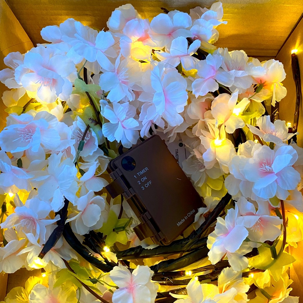 Plow and Hearth Cherry blossom Garland